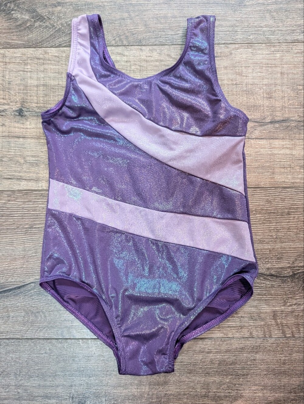 Gymnastics Leotard Size 130 (5/6) Shimmery Purple Dance